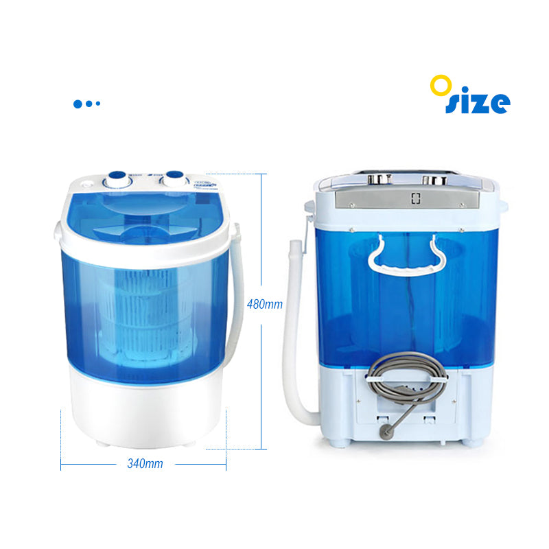 Intexca US Portable Twin Tub Mini Washing Machine w/ Spin and Dryer Fu