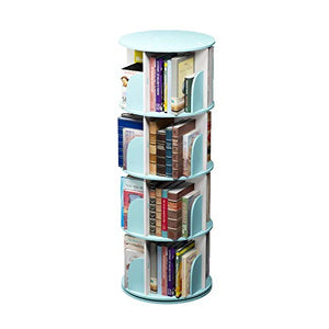 Intexca 4 Tier 360° Rotating Stackable Shelves Bookshelf Organizer