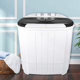 Intexca US Portable Twin Tub Mini Washing Machine w/ Spin and Dryer Function, Compact Design for College Dorms, Apartment, RV’s. Mini laundry Barrel Washer for Baby Clothes, Underwear, Delicates and More-Blue