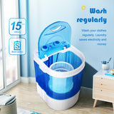 Intexca Electric Mini Portable Compact Portable Washing Machine Hold 2.5 Kg Clothes for Children, Camping, Dorm