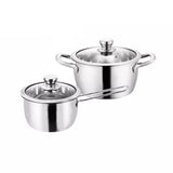 Stainless Steel Pot Combo 2 Pcs w/ 20cm Soup Pot &16cmSauce Pot