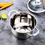 Stainless Steel Pot Combo 2 Pcs w/ 20cm Soup Pot &16cmSauce Pot