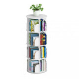 Intexca 4 Tier 360° Rotating Stackable Shelves Bookshelf Organizer