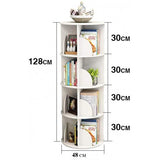 Intexca 4 Tier 360° Rotating Stackable Shelves Bookshelf Organizer