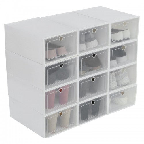 12/24/36pcs Shoe Storage Boxes Shoe Container Organizer Foldable